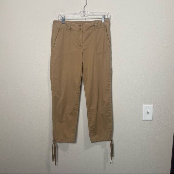 Talbots Signature Tan Chino Capri Jogger Pants Women's Size 4 - Picture 2 of 15